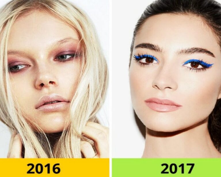 10 Karşılaştırmalı Fotoğrafla Geçen Yıldan Bu Yıla Değişen Saç ve Makyaj Trendleri