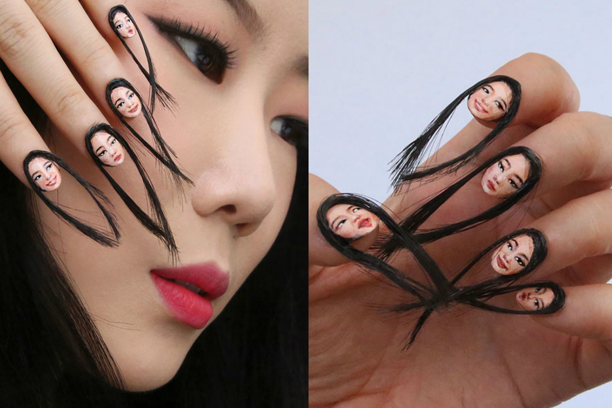 İlginç Tasarımıyla Tüm Gözleri Üzerine Çeken Saçlı Selfie Tırnakları - Daima Kadın